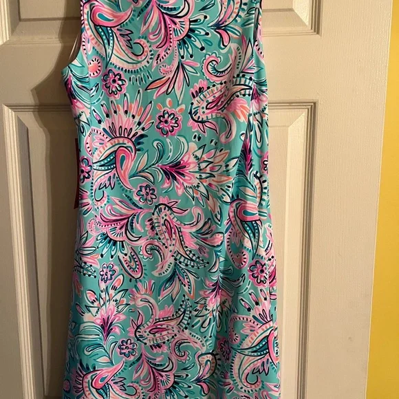 Aryeh Multicolor Floral Dress. SPF 50, pockets, NWT size S.  Great fabric - Picture 3 of 7